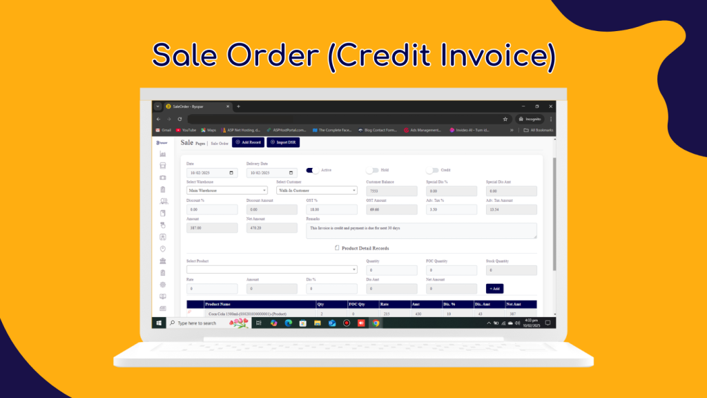 Byopar Sale Invoice